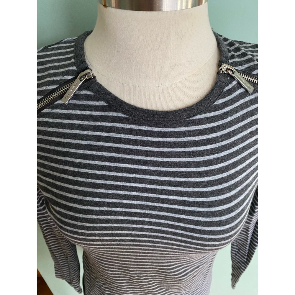 Michael Kors Grey Striped Shirt - Picture 4 of 10
